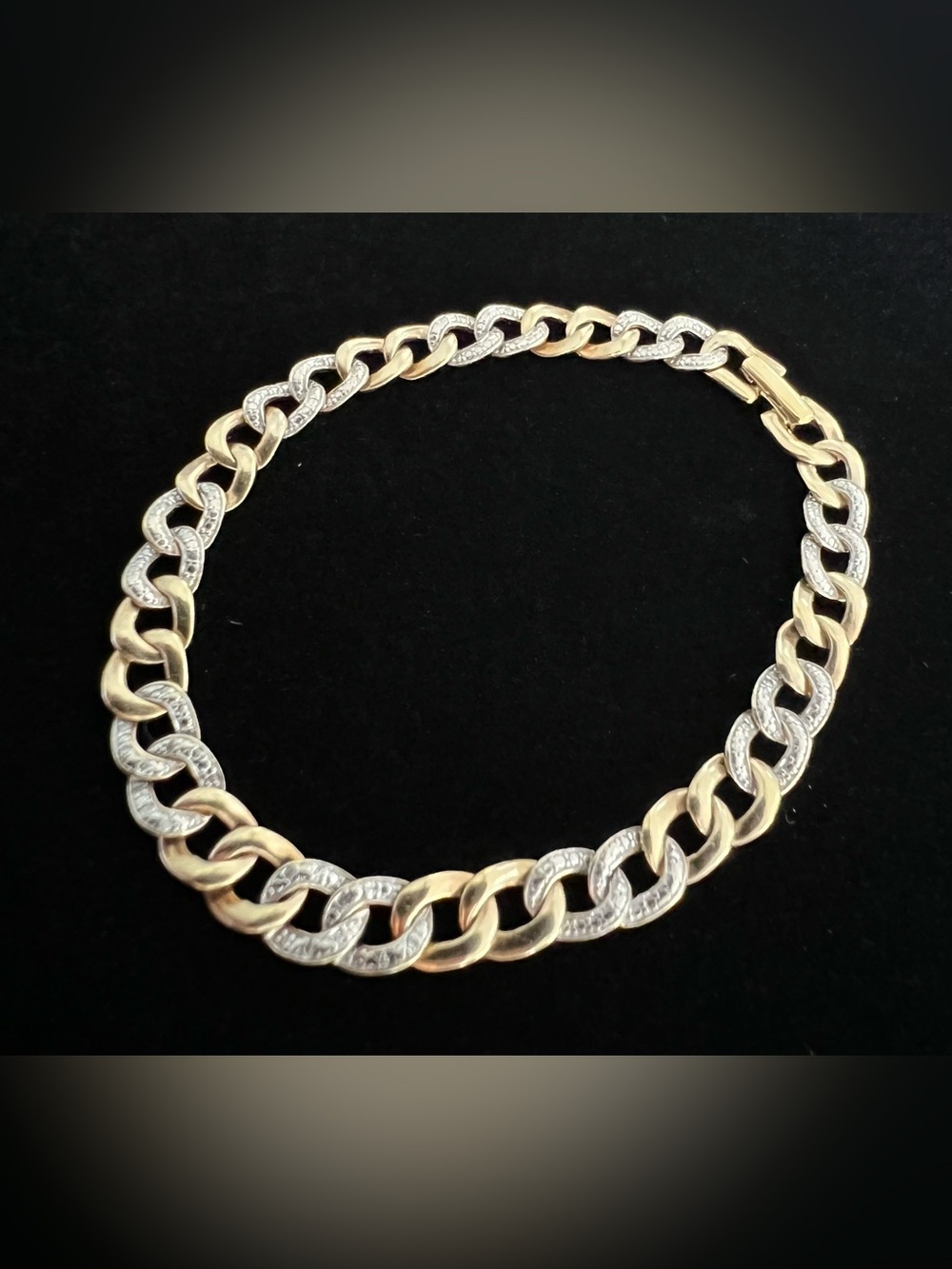 Cuban Link Gold/Sterling Silver 925 Vintage Women’s Bracelet